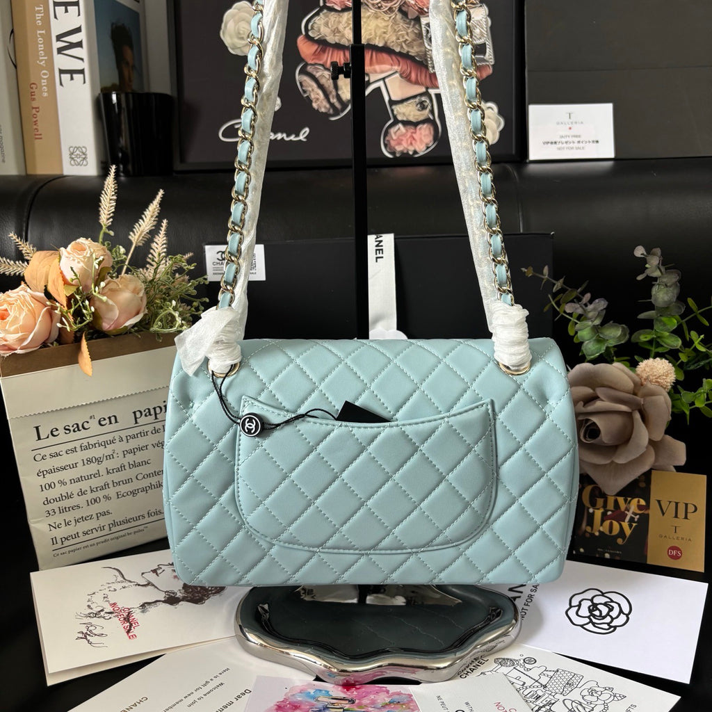 Sheepskin Baby Blue Classic Flap Medium