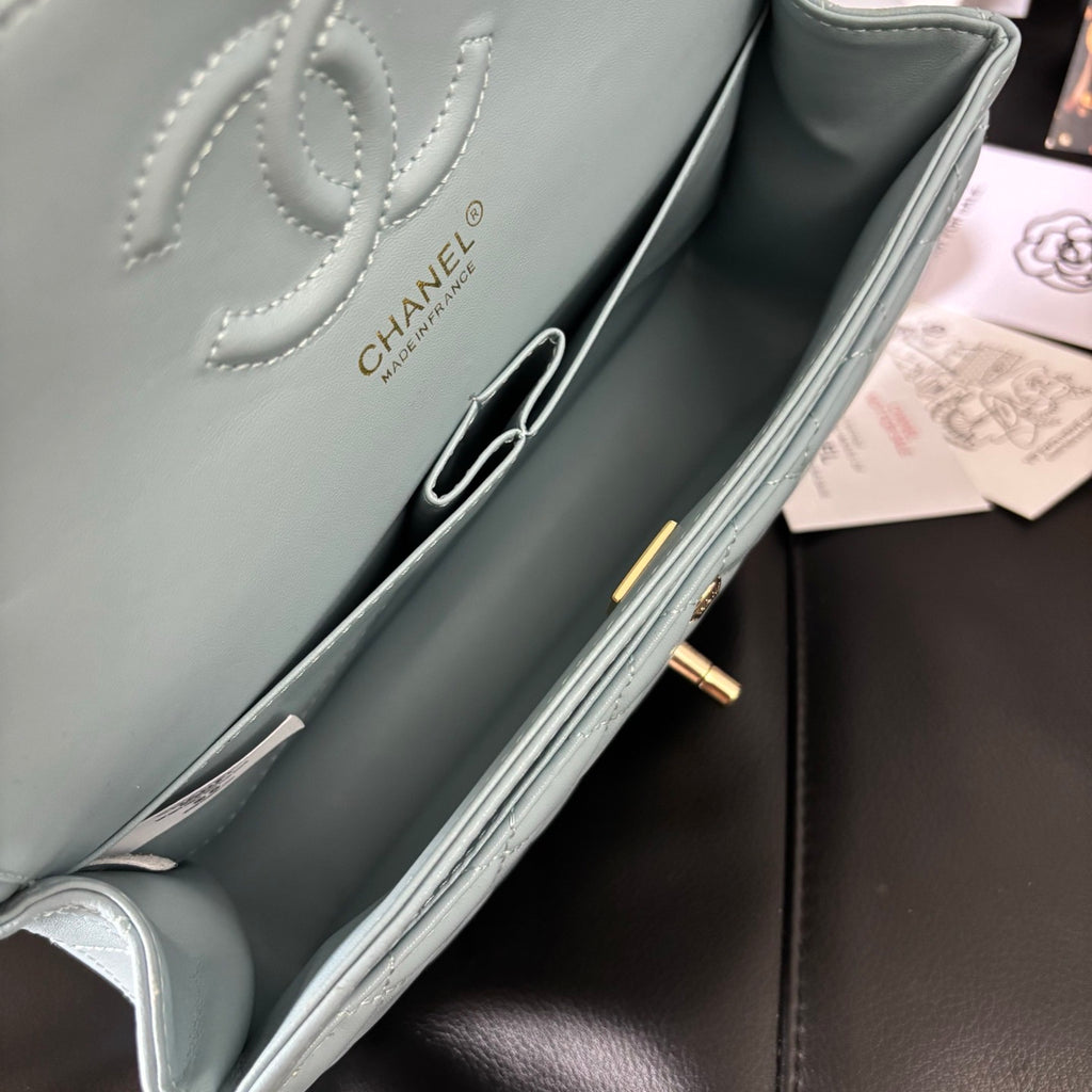 Sheepskin Baby Blue Classic Flap Medium