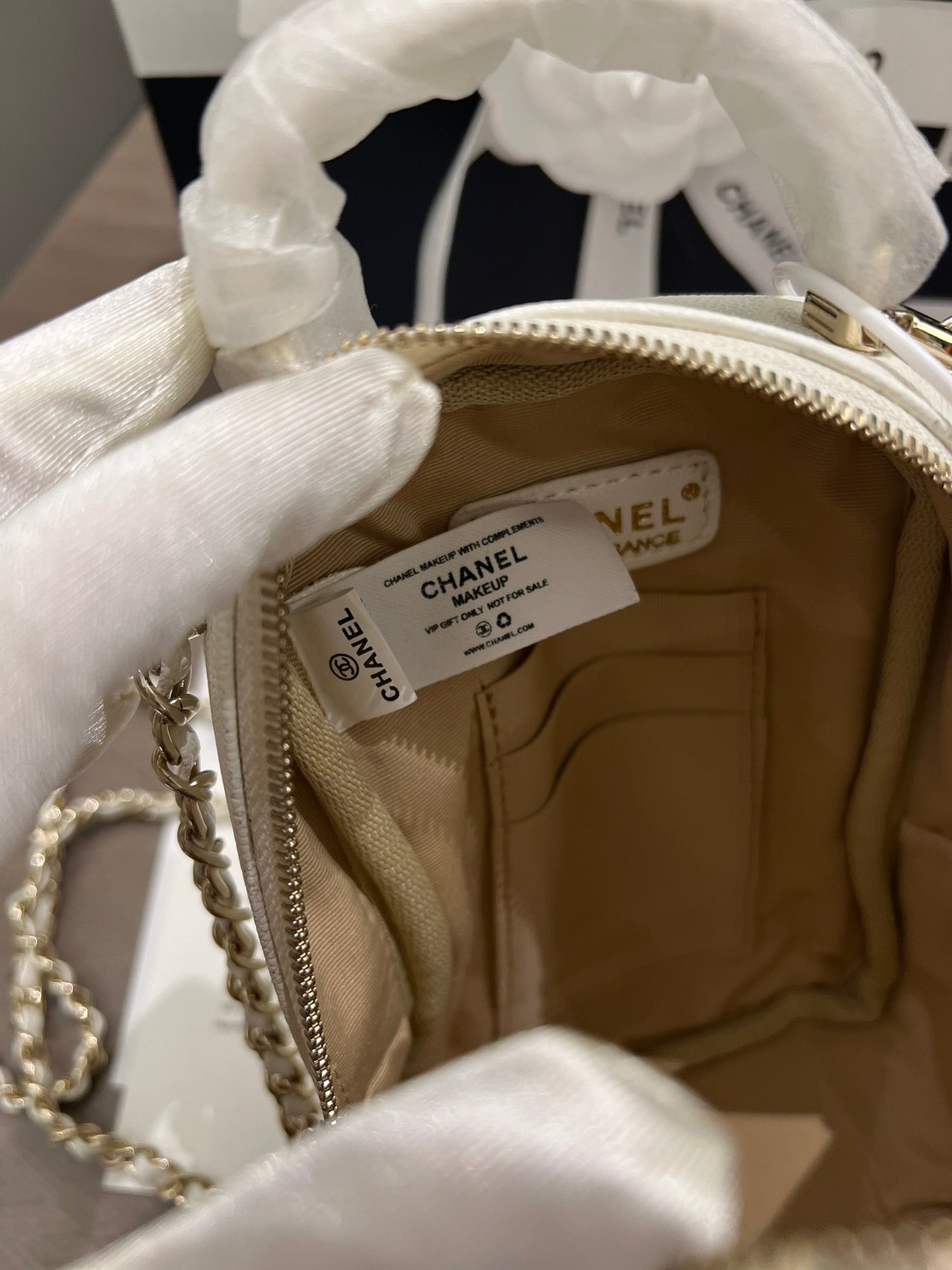 White Leather mini Backpack