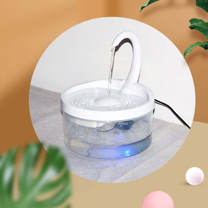 Intelligent Cat Drinking Water Fountain Automatic Circulating Water Dispenser Lovely Pink Cherry
